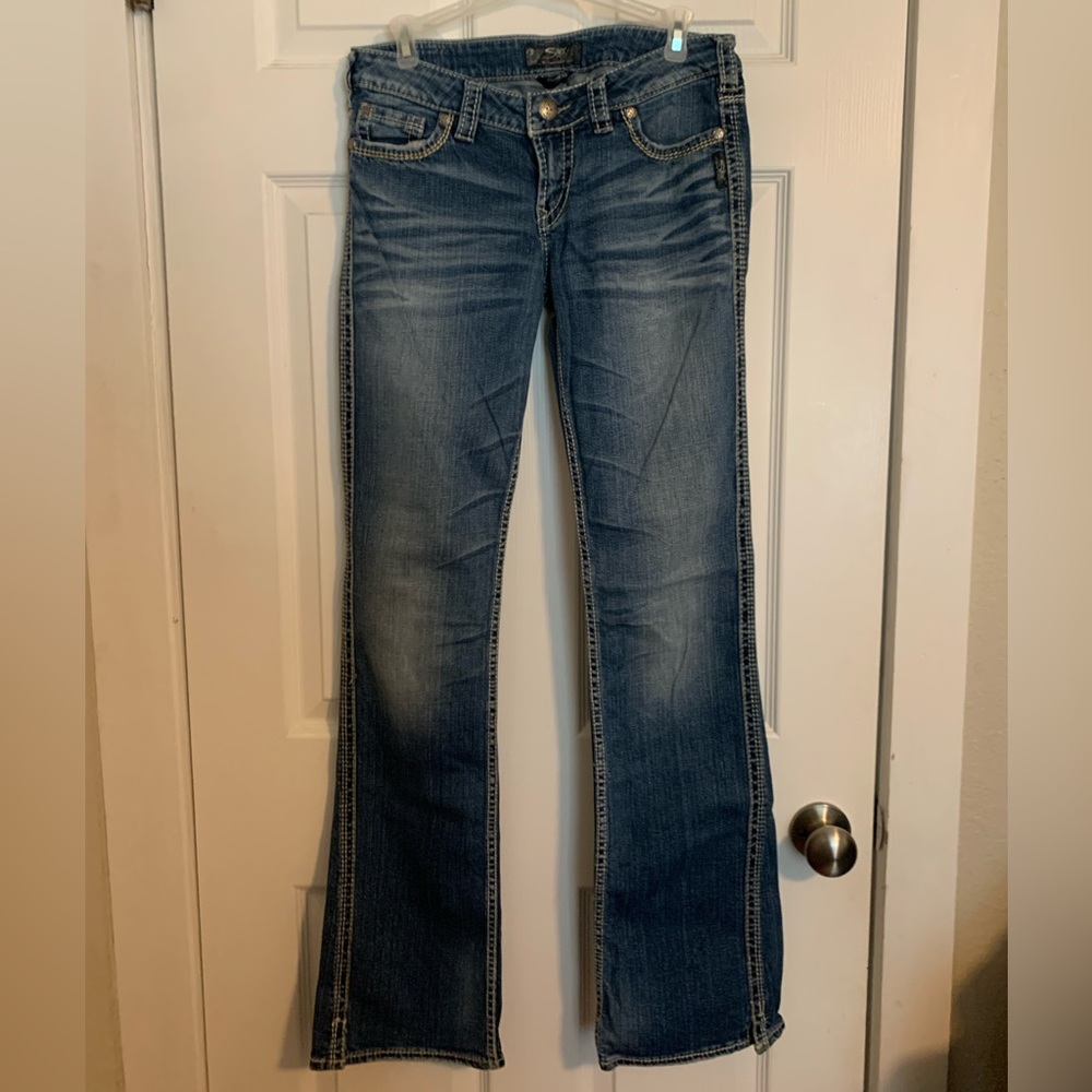 Silver Jeans Frances 18” bootcut western grunge jeans